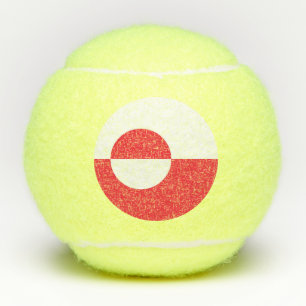 Greenland flag tennis balls