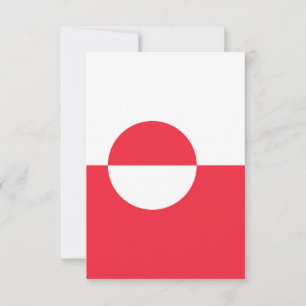 Greenland flag thank you card
