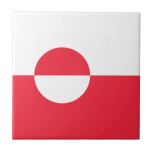 Greenland flag tile