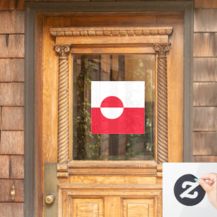 Greenland flag window cling