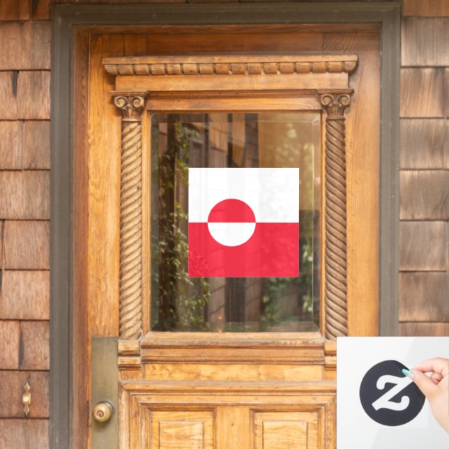 Greenland flag window cling (Home Door)