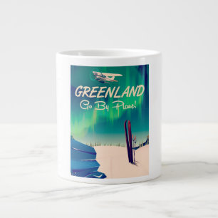 Greenland 'Go By Plane!' Large Coffee Mug