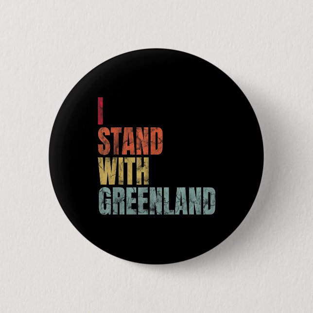 Greenland Lovers I Stand With Greenland  2 Inch Round Button (Front)