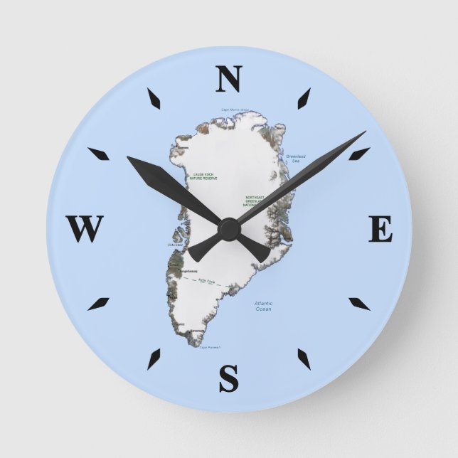 Greenland Map Clock (Front)
