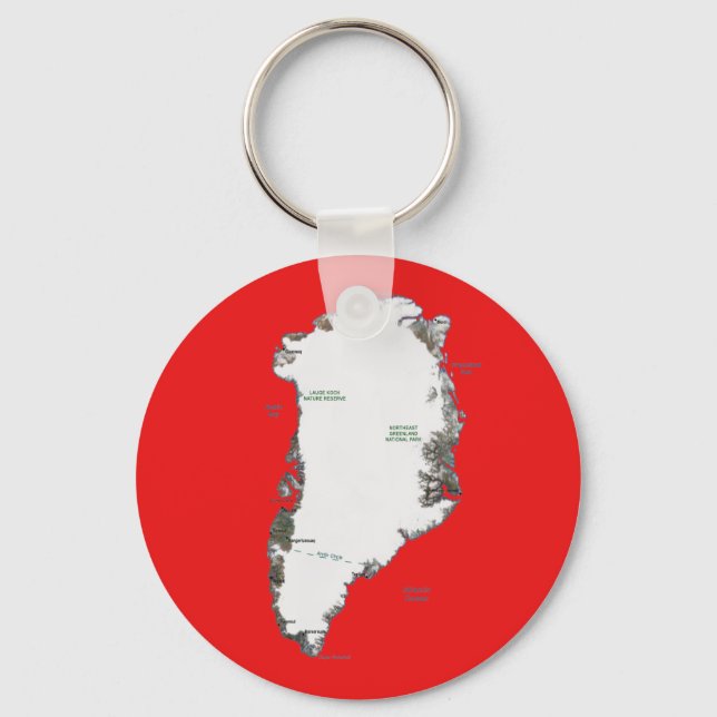 Greenland Map Keychain (Front)