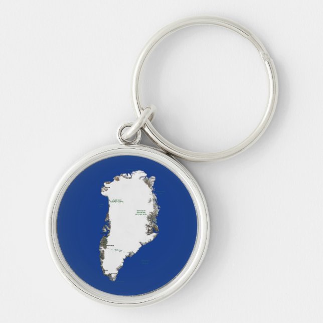 Greenland Map Keychain (Front)