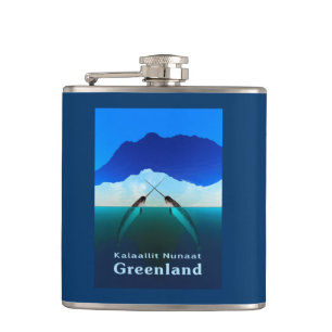Greenland - Narwhal Hip Flask