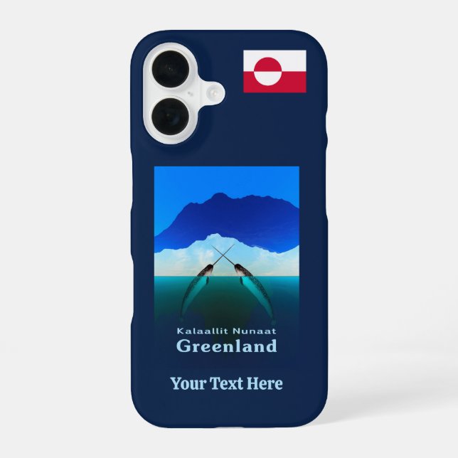 Greenland - Narwhal iPhone 16 Case (Back)