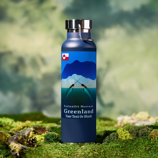 Greenland - Narwhal Water Bottle (Outdoor (Rotated))