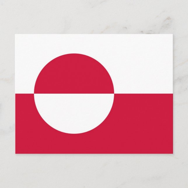 Greenland National World Flag Postcard (Front)