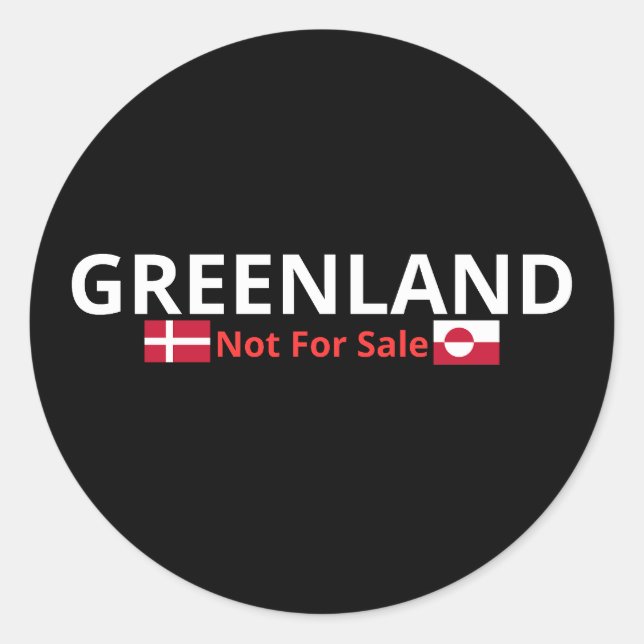 Greenland Not For Sale - Sovereignty Pride Design Classic Round Sticker (Front)