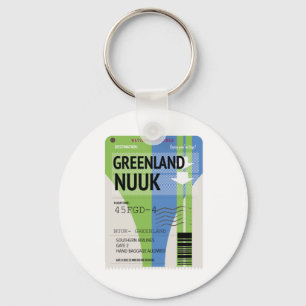 Greenland Nuuk travel ticket Keychain