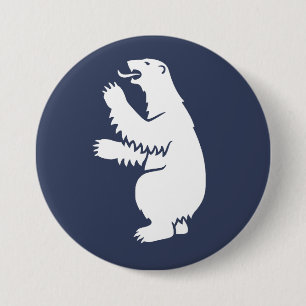 Greenland Polar Bear Coat of Arms 3 Inch Round Button