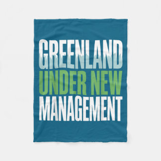 Greenland Quote Management Icy Humor Illustration Fleece Blanket