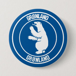 Greenland Round Emblem 3 Inch Round Button