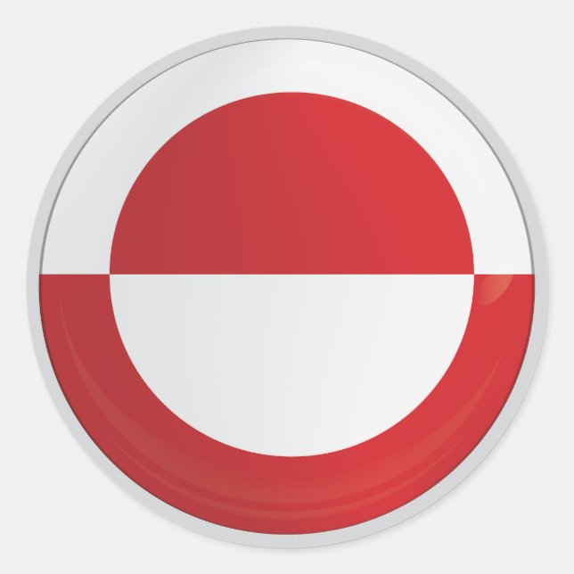 Greenland Round Icon X4 Classic Round Sticker (Front)