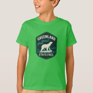 GREENLAND STAYS FREE Badge T-Shirt