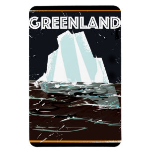 Greenland vintage travel poster magnet