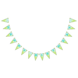 Greenleaf Glitter Happy Birthday Bunting Flags