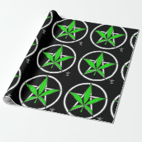 Greenleaf Pentagram Wrapping Paper