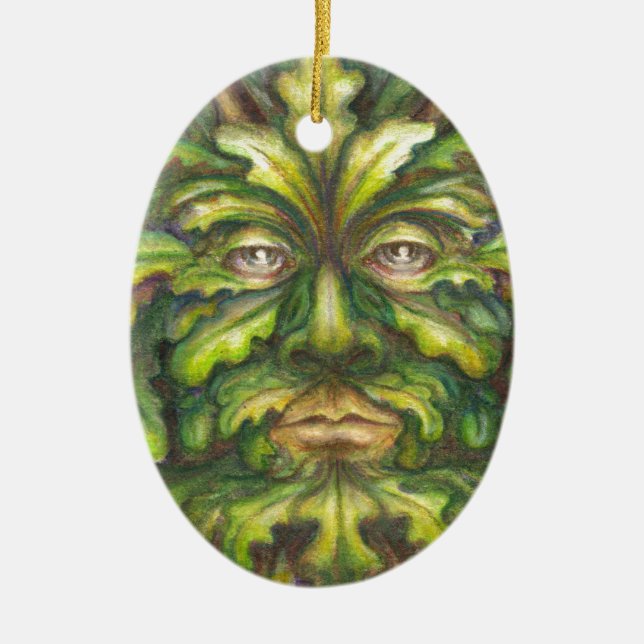 Greenman Ceramic Ornament (Front)