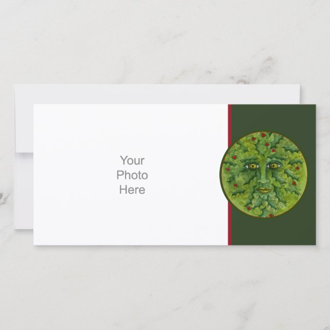 Greenman Holly Photo Card (Front)