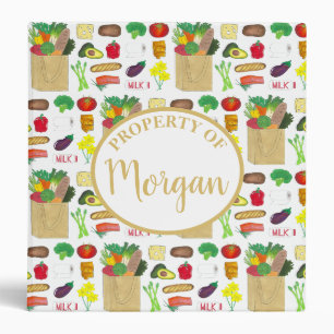 Greenmarket Grocery Shopping Fruit Vegetable Foods Binder