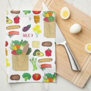 Greenmarket Grocery Shopping Fruit Vegetable Foods Kitchen Towel