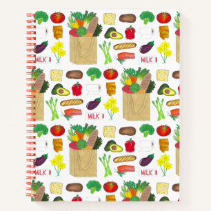 Greenmarket Grocery Shopping Fruit Vegetable Foods Notebook