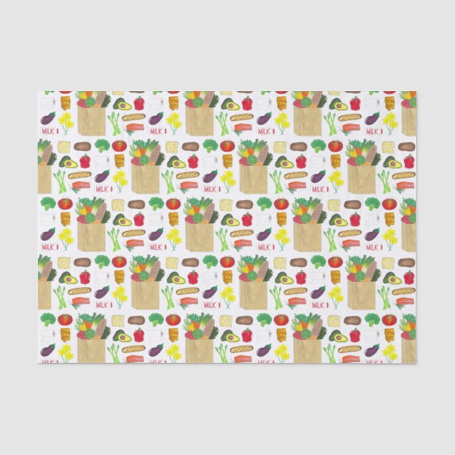 Greenmarket Grocery Shopping Fruit Vegetable Foods Tissue Paper (Front)