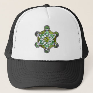 GreenMetatronCube Trucker Hat