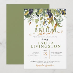 Greens & Raisins, Invitation Mariage de douche nup