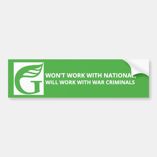 Greens - Won't work with National Bumper Sticker (Front)
