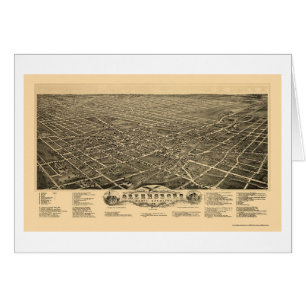 Greensboro, carte panoramique d'OR - 1891
