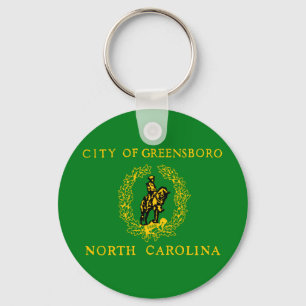 Greensboro (North Carolina) City flag Keychain
