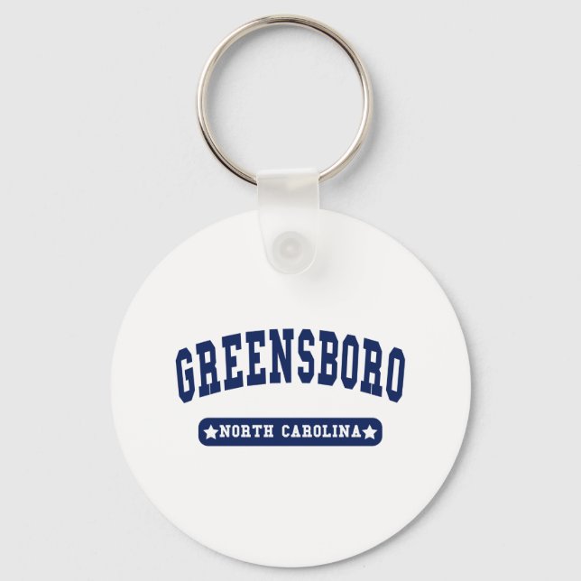 Greensboro North Carolina College Style tee shirts Keychain (Front)