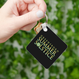 Greensboro Summer Solstice Colourful Branding Blac Keychain