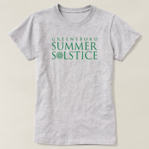 Greensboro Summer Solstice Simple Green on Gray T-Shirt