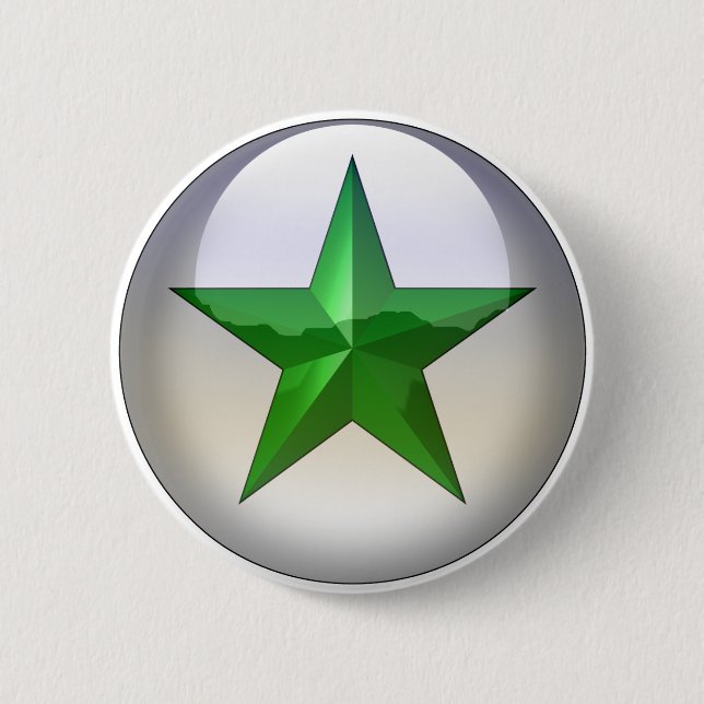 GreenStarJewel 2 Inch Round Button (Front)