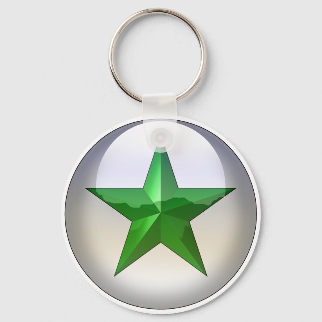 GreenStarJewel Keychain (Front)