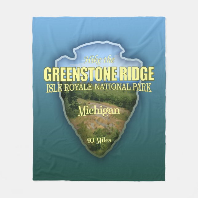 Greenstone Ridge Trail (arrowhead) Fleece Blanket (Front)