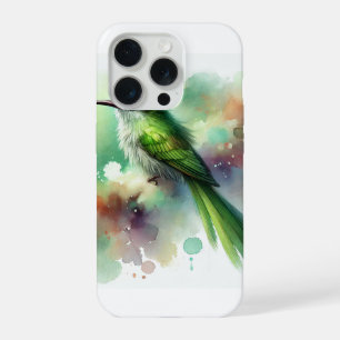 Greentailed Trainbearer 300724AREF140 - Watercolor iPhone 15 Pro Case