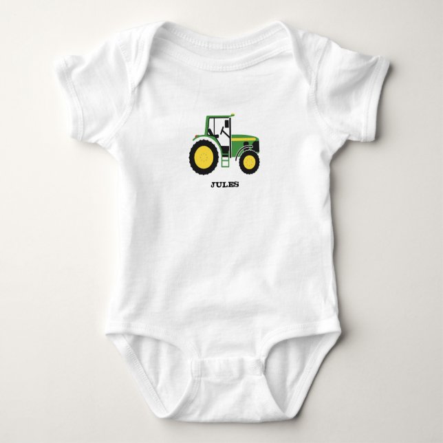 GreenTractor design Apparel Baby Bodysuit (Front)