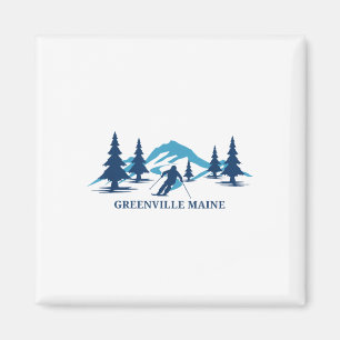 Greenville Maine Ski Resort Skiing Skier _1 Magnet