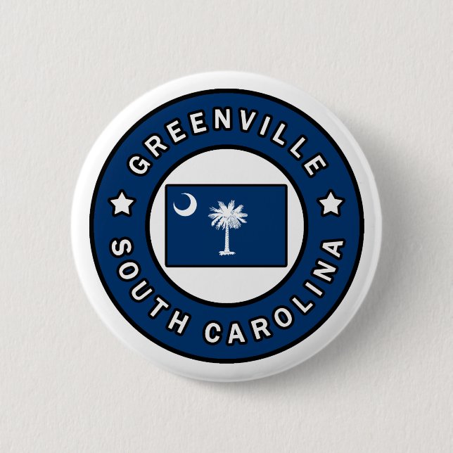 Greenville South Carolina 2 Inch Round Button (Front)