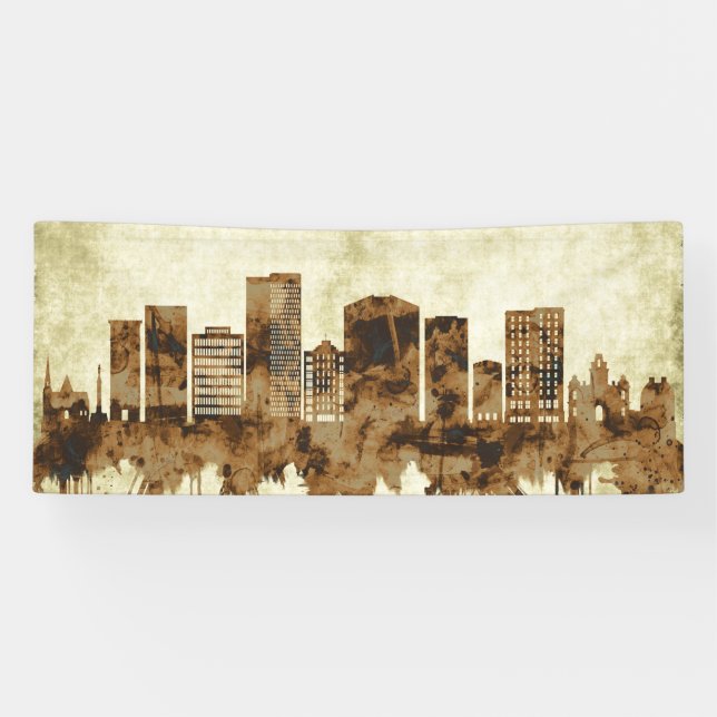 Greenville South Carolina Cityscape Banner (Horizontal)