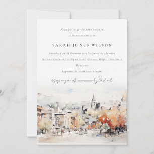 Greenville South Carolina Landscape Baby Shower Invitation
