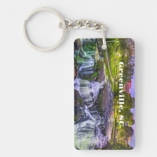 Greenville, South Carolina Reedy River Downtown  Keychain