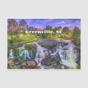 Greenville, South Carolina Reedy River Downtown Tissue Paper