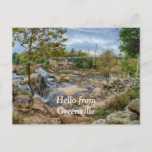 Greenville, South Carolina Reedy River Falls Park Postcard